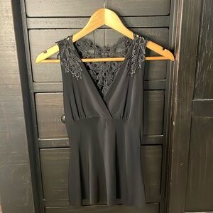 Vintage 90s black lace tank